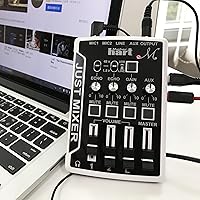 Vista 4 de Maker Hart Just Mixer M - Mezclador de micrófono compacto de 4 canales, 2 entradas y 2 entradas estéreas, alimentación de micrófono, entrada