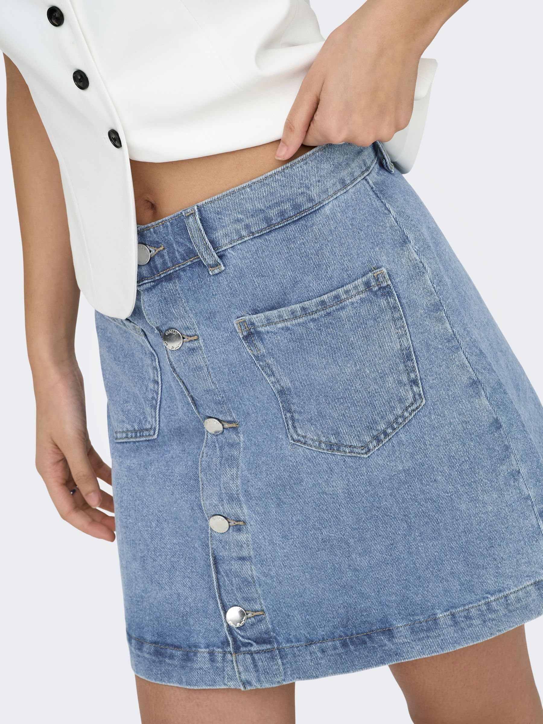 ONLY Women's Onlamazing HW Skirt Tai DNM Noos Onlamazing HW Skirt Tai DNM Noos (Pack of 1)
