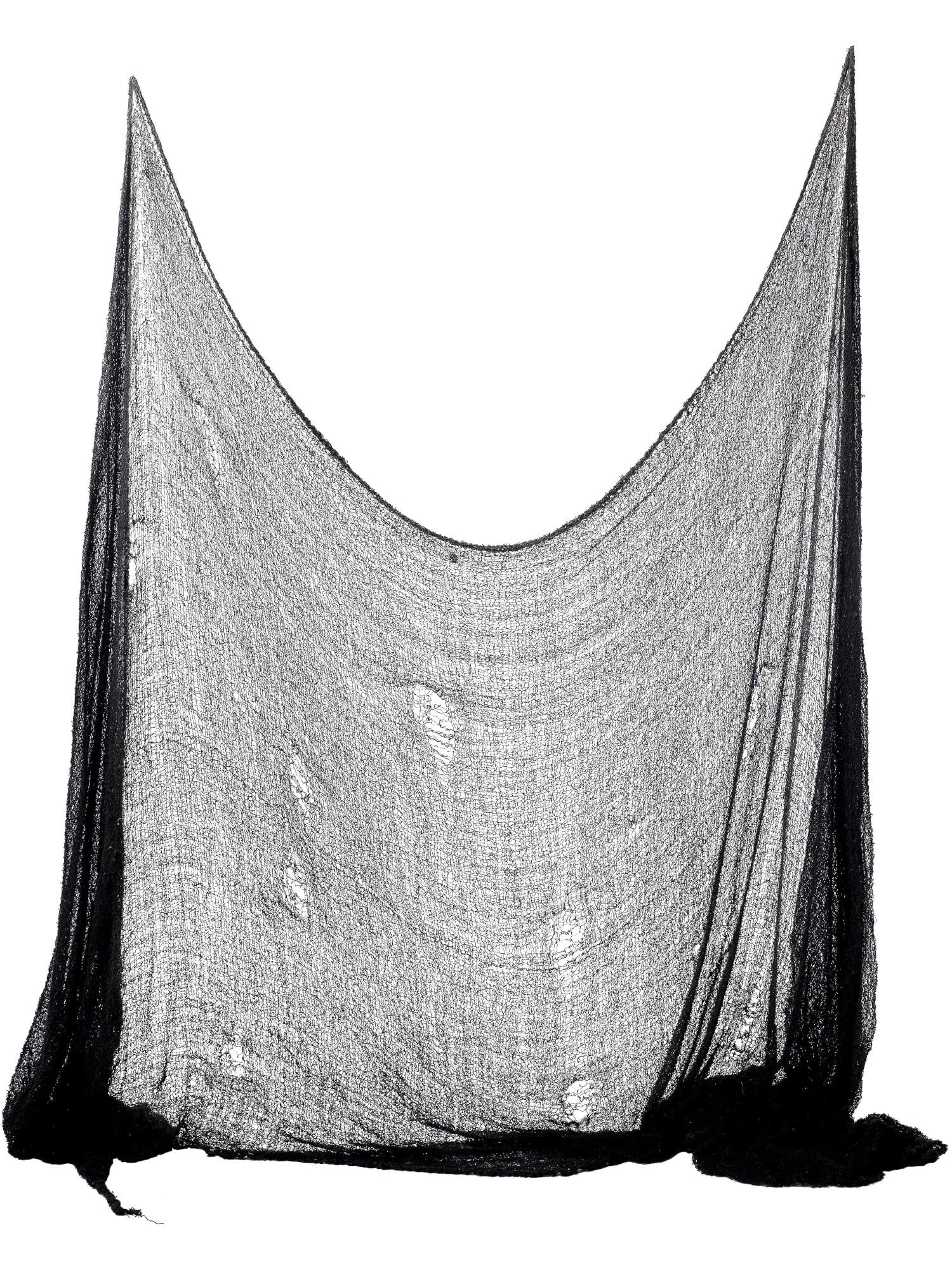 Smiffys Creepy Cloth, Black 75cm x 300cm, Halloween Fancy Dress Accessory, Halloween Dress Up Halloween decorations