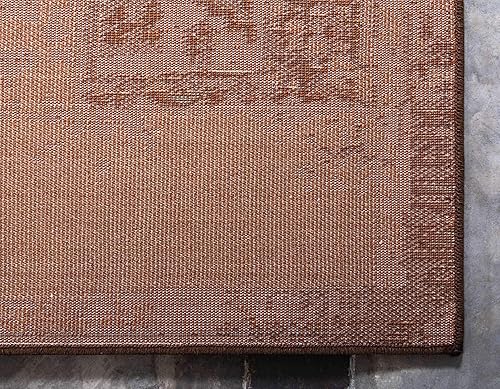 Miniatura 9 de Unique Loom - Tapete con diseño abstracto, informal, moderno y contemporáneo de la colección otoñal, rectangular de 2 x 3 pies, color marrón y beige