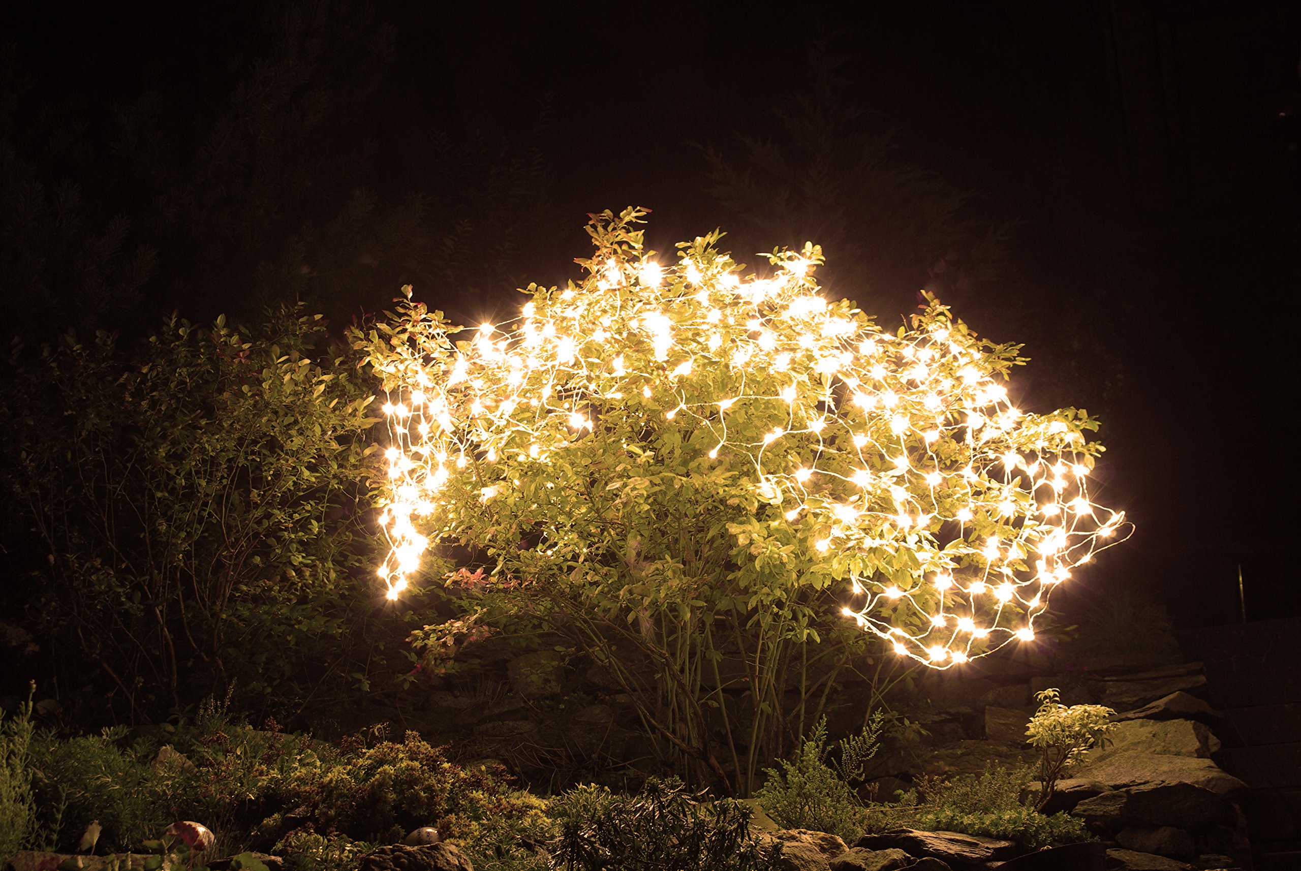 Nipach Lichternetz 2x2 m – 160 LED warmweiß