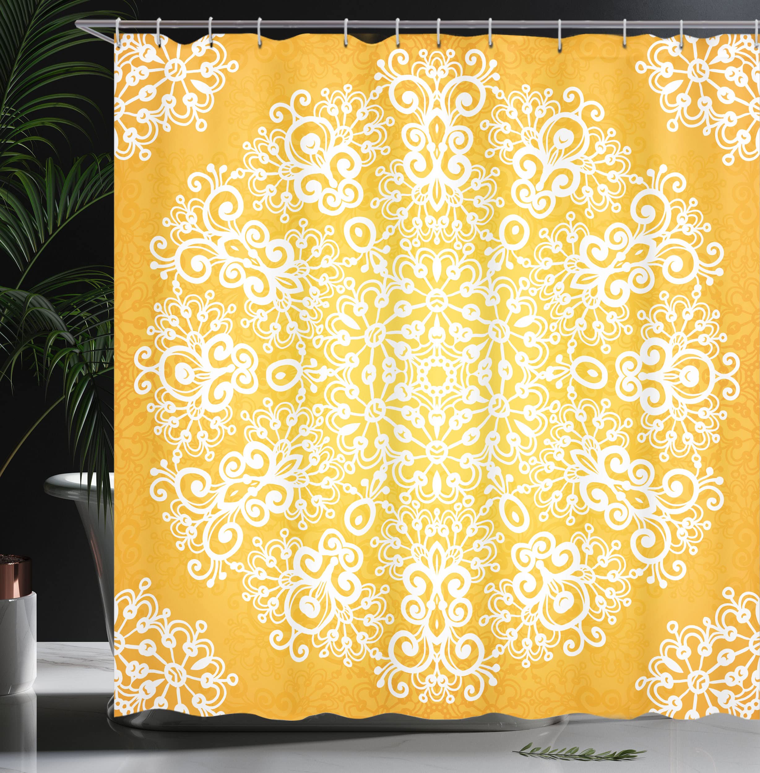 SPXUBZ Duschvorhang Mit Schneeflocken-Muster – Weihnachtlicher Winter-Look Fürs Badezimmer (183x183 Cm)