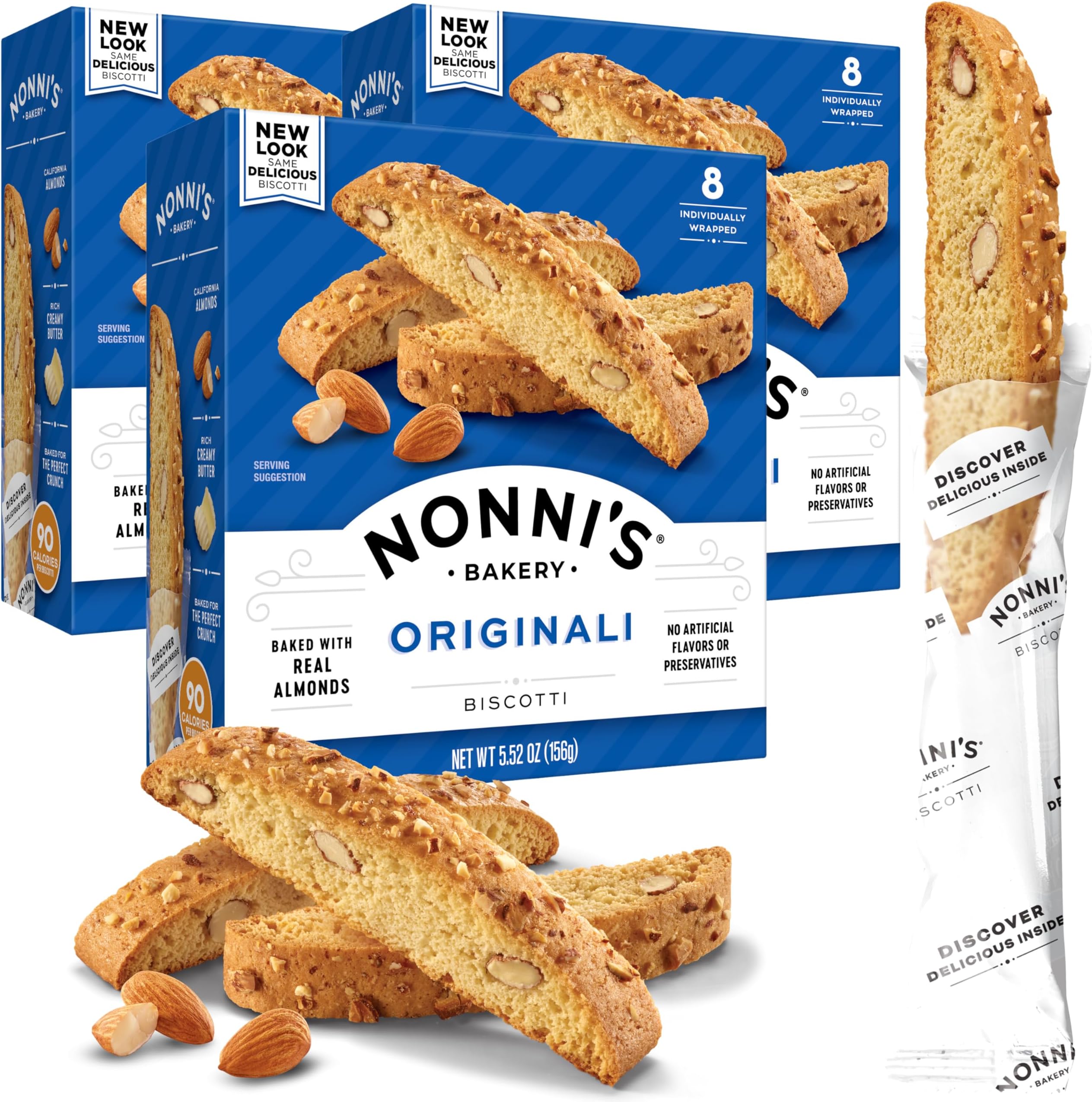 Nonni's Originali Almond Biscotti Italian Cookies 3 Boxes