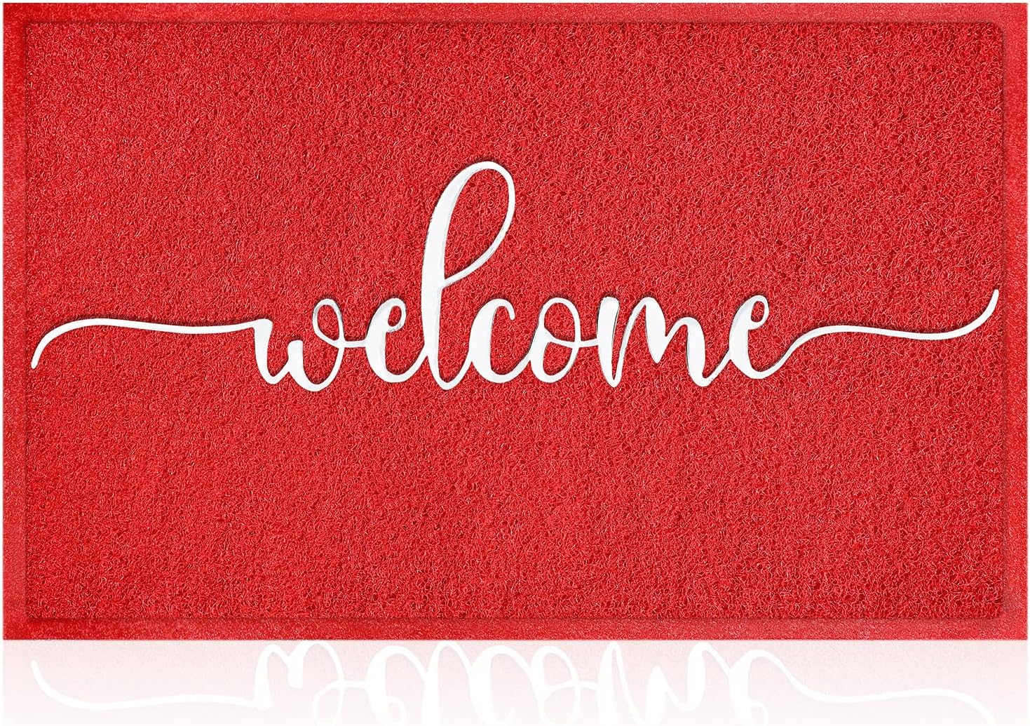 AAZZKANG Red Door Mat Large 36"x24" with Non Slip Rubber