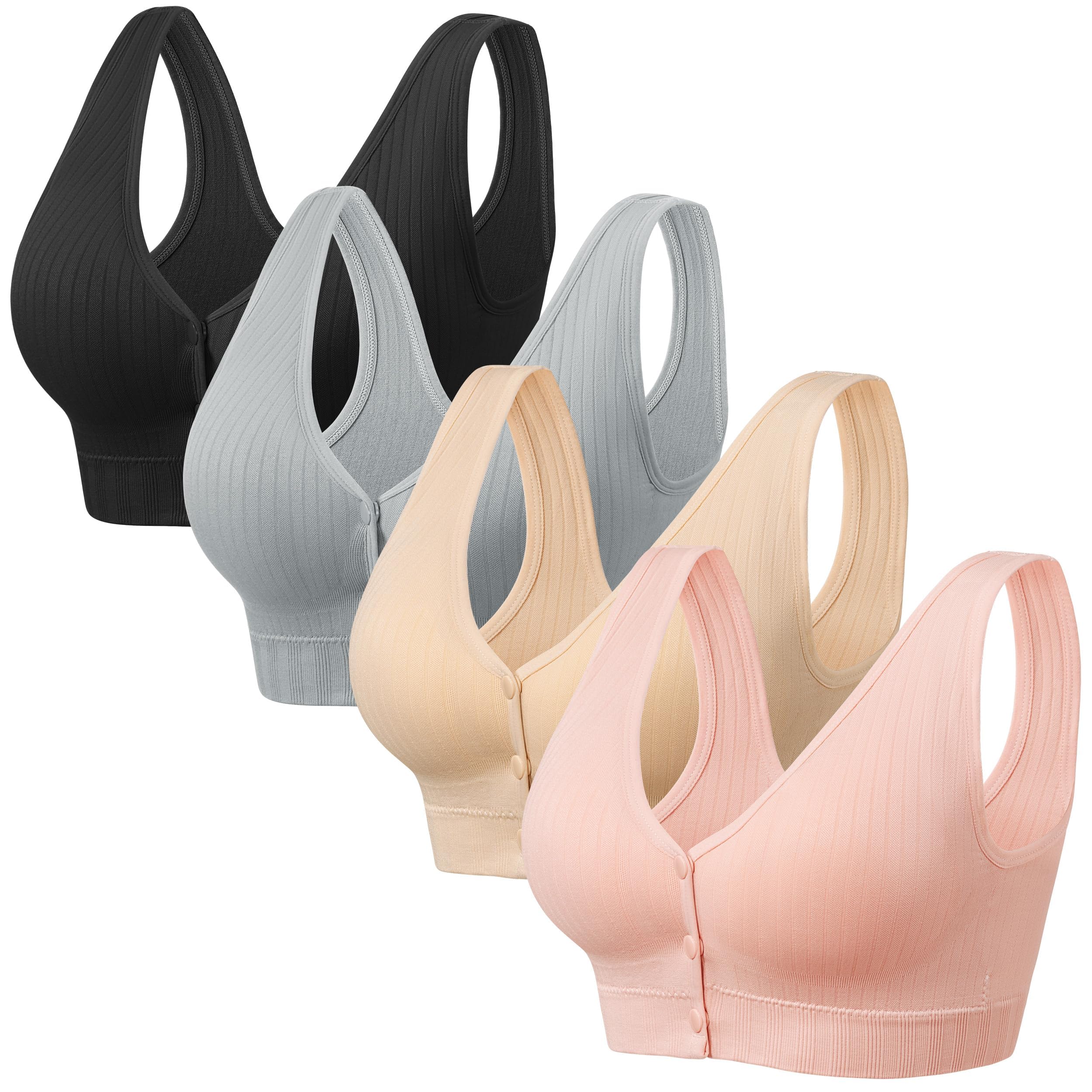 Angelhood Front Close Wireless Bras 4-Pack
