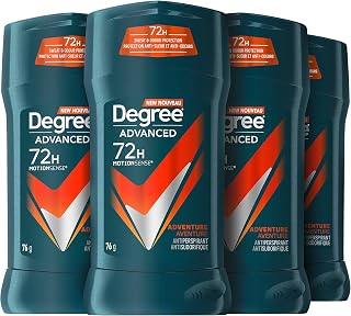 Degree Men Advanced Antiperspirant Deodorant Stick for 72H Sweat & Odour Protection Adventure Deodorant for Men with MotionSense Technology 76 g