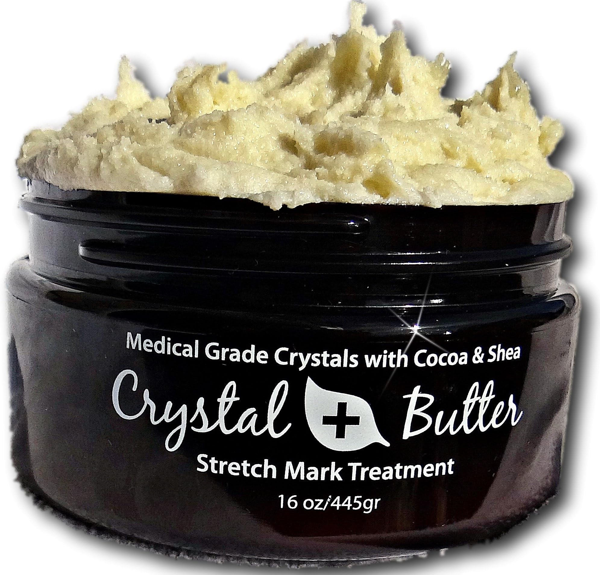 Best STRETCH MARK Scrub Exfoliant- microdermabrasion Crystal Butter Scrub 1lb