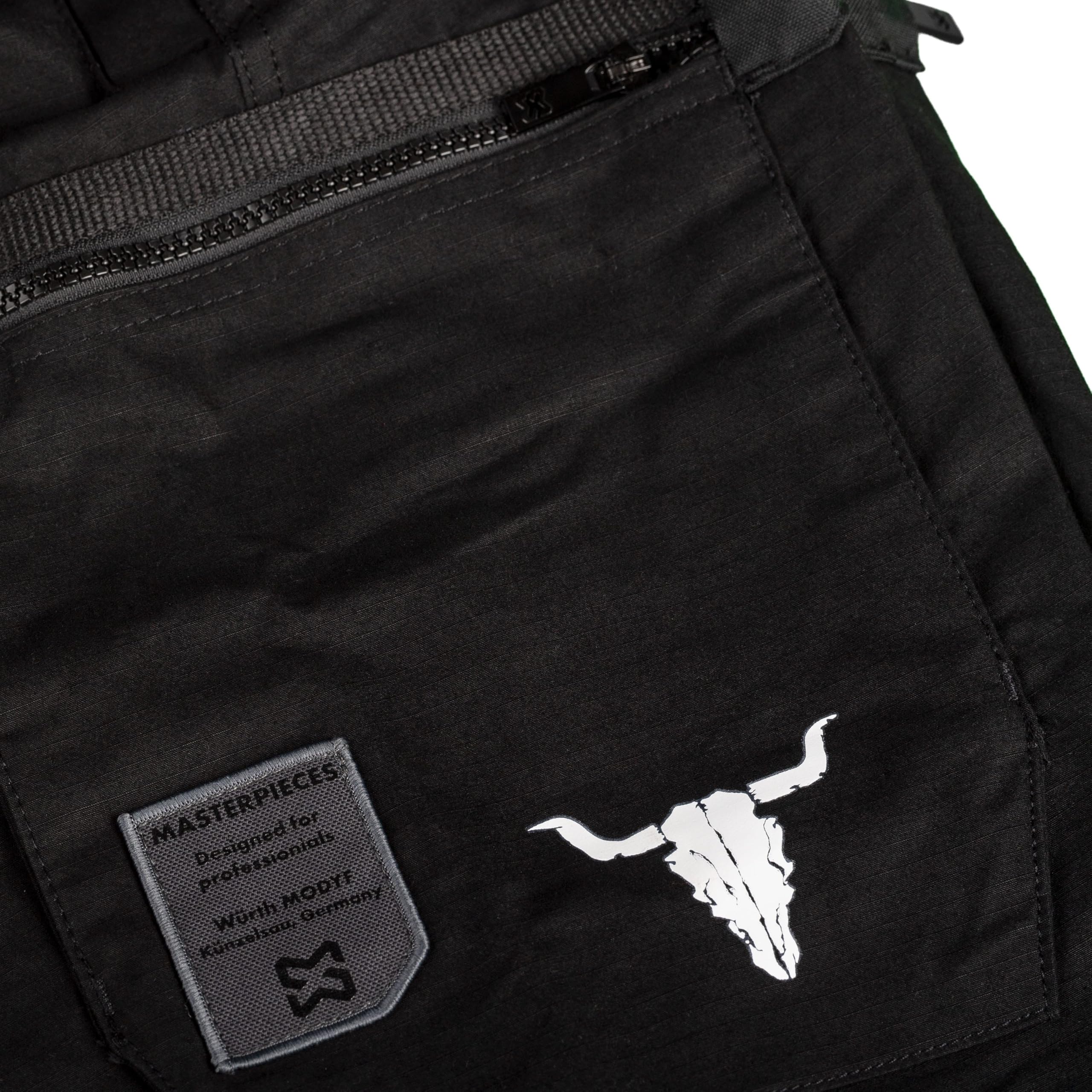 WÜRTH MODYF Cargohose Urban Light - Wacken Edition - Schwarz - Gr. 40-66 | Cargohose mit Reißverschlusstaschen, Handytasche sowie Seiten- und Gesäßtaschen - perfekt fürs Festival