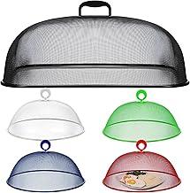 واقي طعام شبكي - غطاء متين وقابل لإعادة الاستخدام للأطباق والجبن، يحافظ على طعامك آمنًا من الحشرات والملوثات، مناسب للمناسبات الداخلية والخارجية (موديل B، 5 قطع)