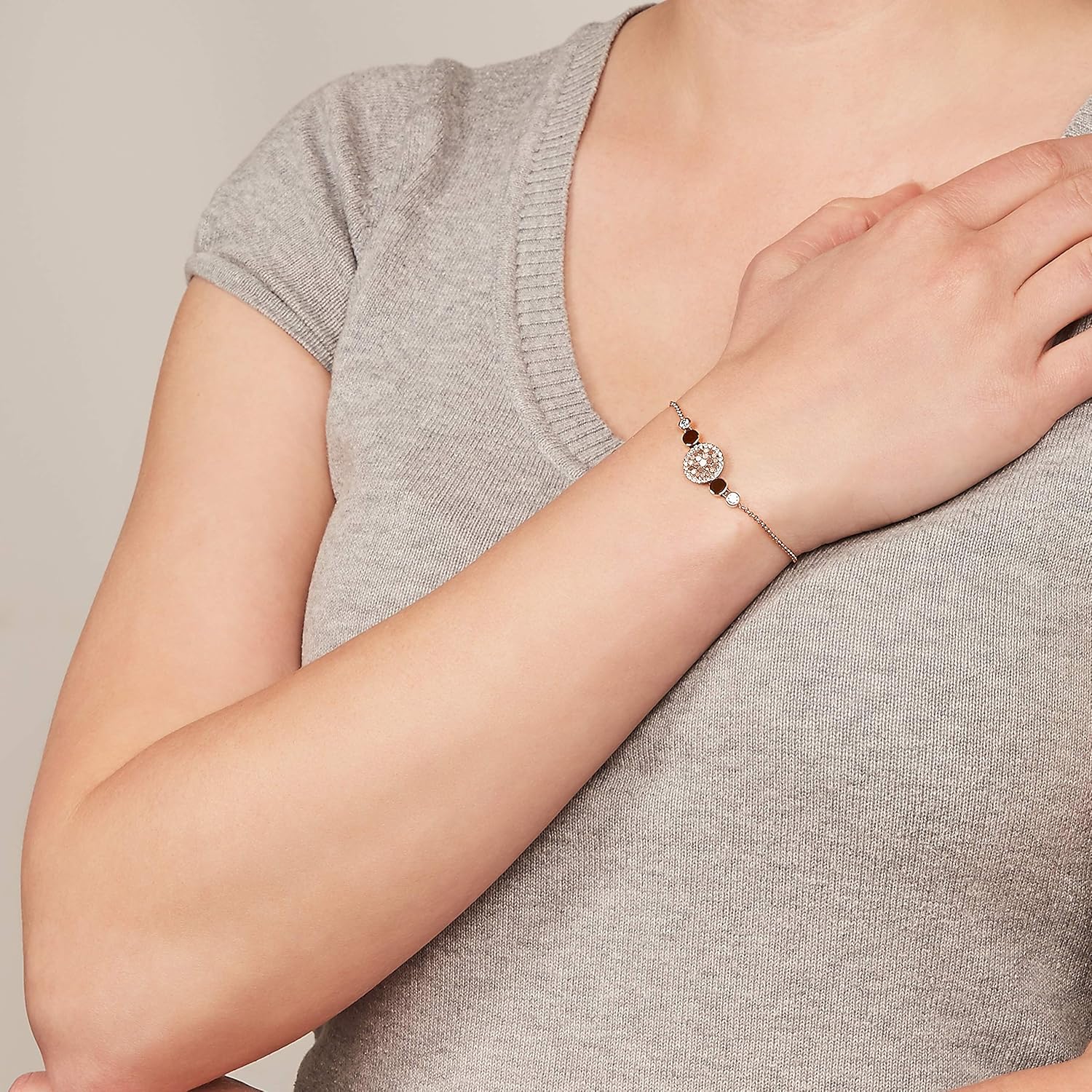 Fossil Women's Rose Gold-Tone Stainless Steel Chain or Beaded Bracelet for Women - Image 6