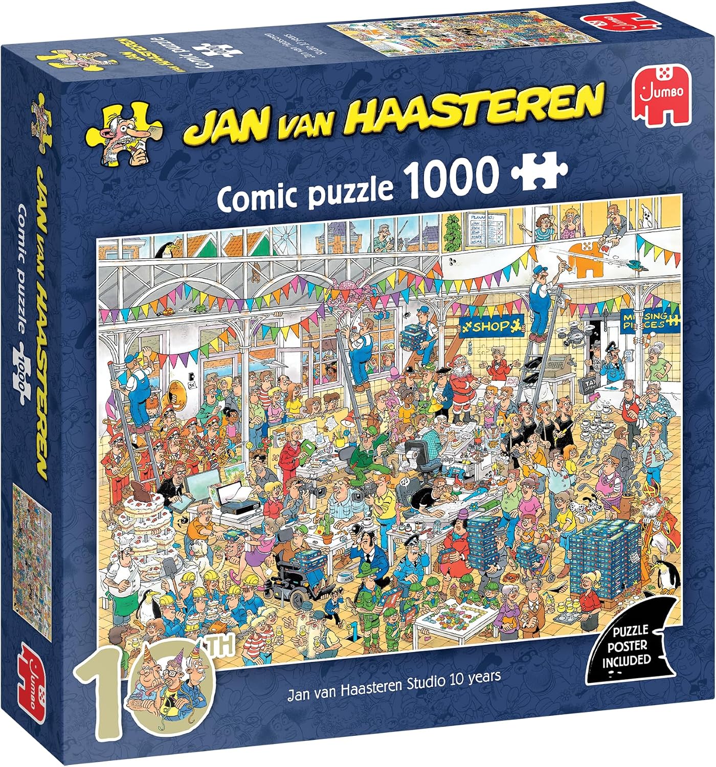 Jan van Haasteren - Studio 10 years - 1000 piece jigsaw puzzle for adults