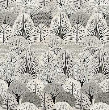 Grey Forest Tree Shelf Liner Contact Paper Peel and Stick Wallpaper for Cabinets Shelves Dresser Drawer Wall Living Room Bedroom Bathroom Furniture Decor 17.7x117 Inches
