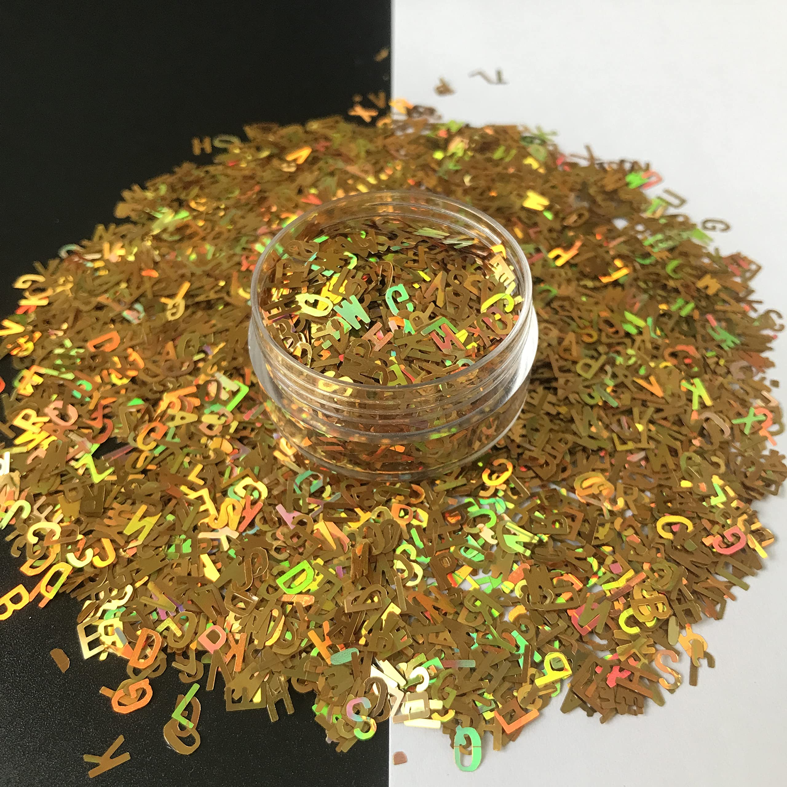 10g Ultrathin 4mm Letter Shape Sequins Nail Glitter Paillettes Laser Silver Eo-Friendly PET Sequin Nails Art Manicure Material LB200-26Letter-image-23
