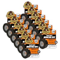 Vista 10 de Gorilla Cinta de montaje de doble cara de servicio pesado XL, 1 "x 120", negro (paquete de 1)