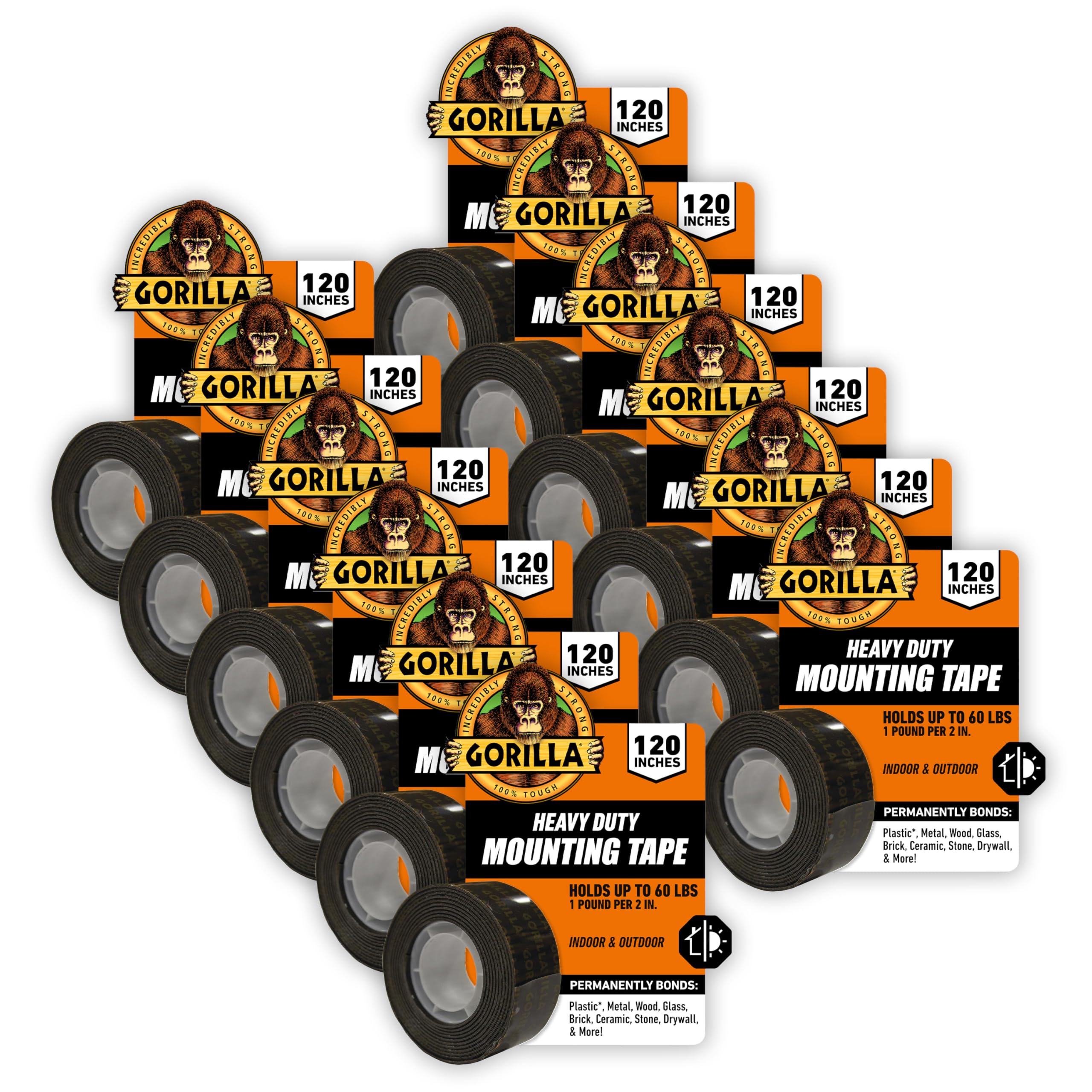 Amazon.com: Gorilla Heavy Duty Double Sided Mounting Tape, Black
