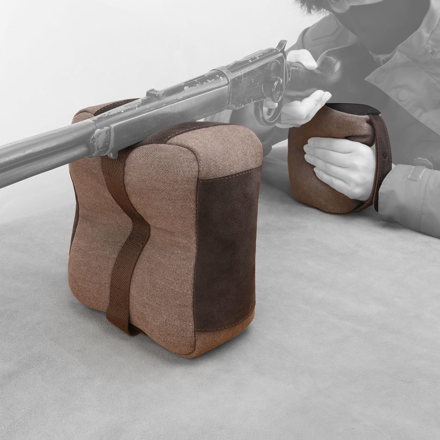 WAYNE'S DOG Canvas Shooting Rest Bags, Unfilled Rest Front & Rear Support Sandbag Stand Holders