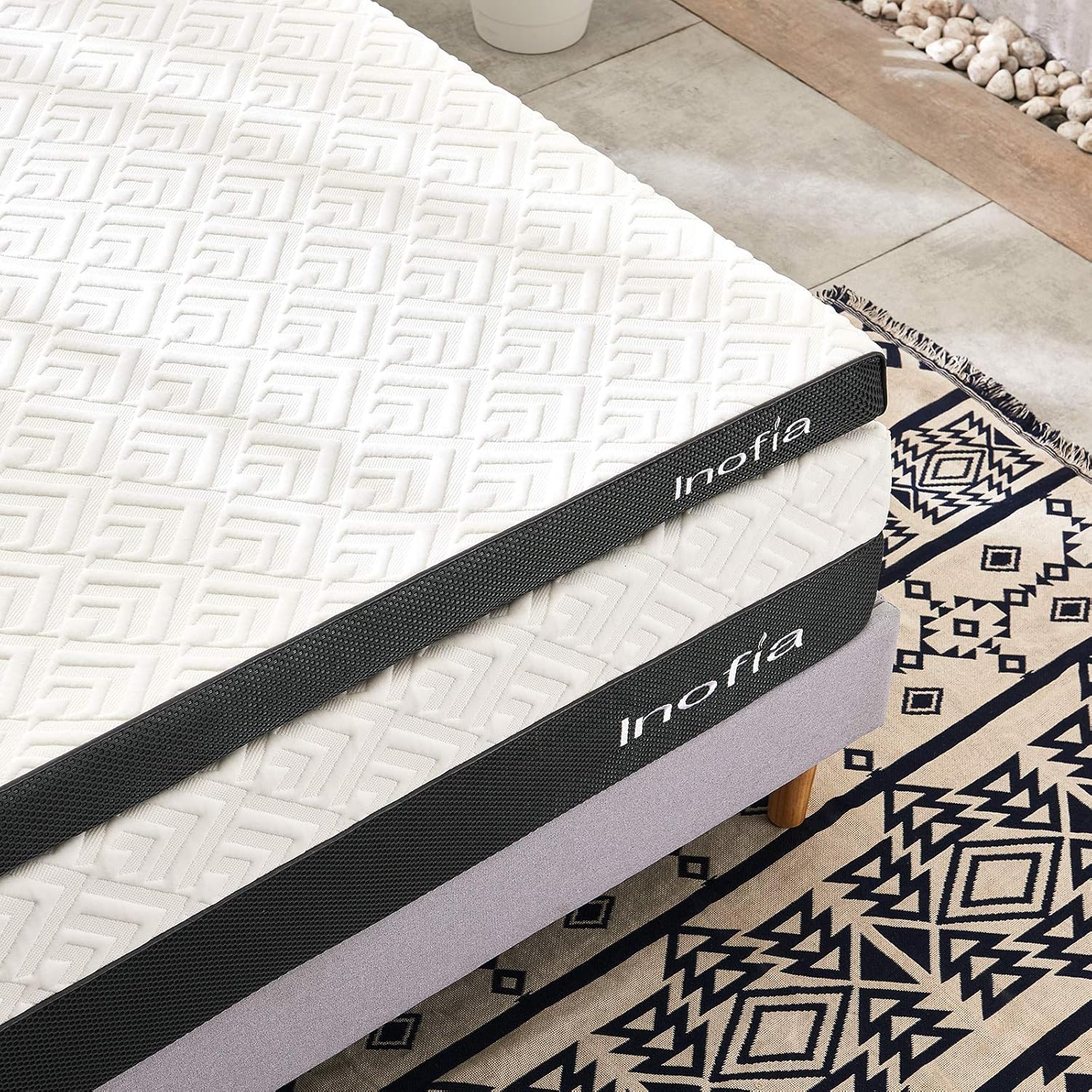 Inofia Sleep Mattress Topper,Gel Memory Foam Mattress Topper King Bed