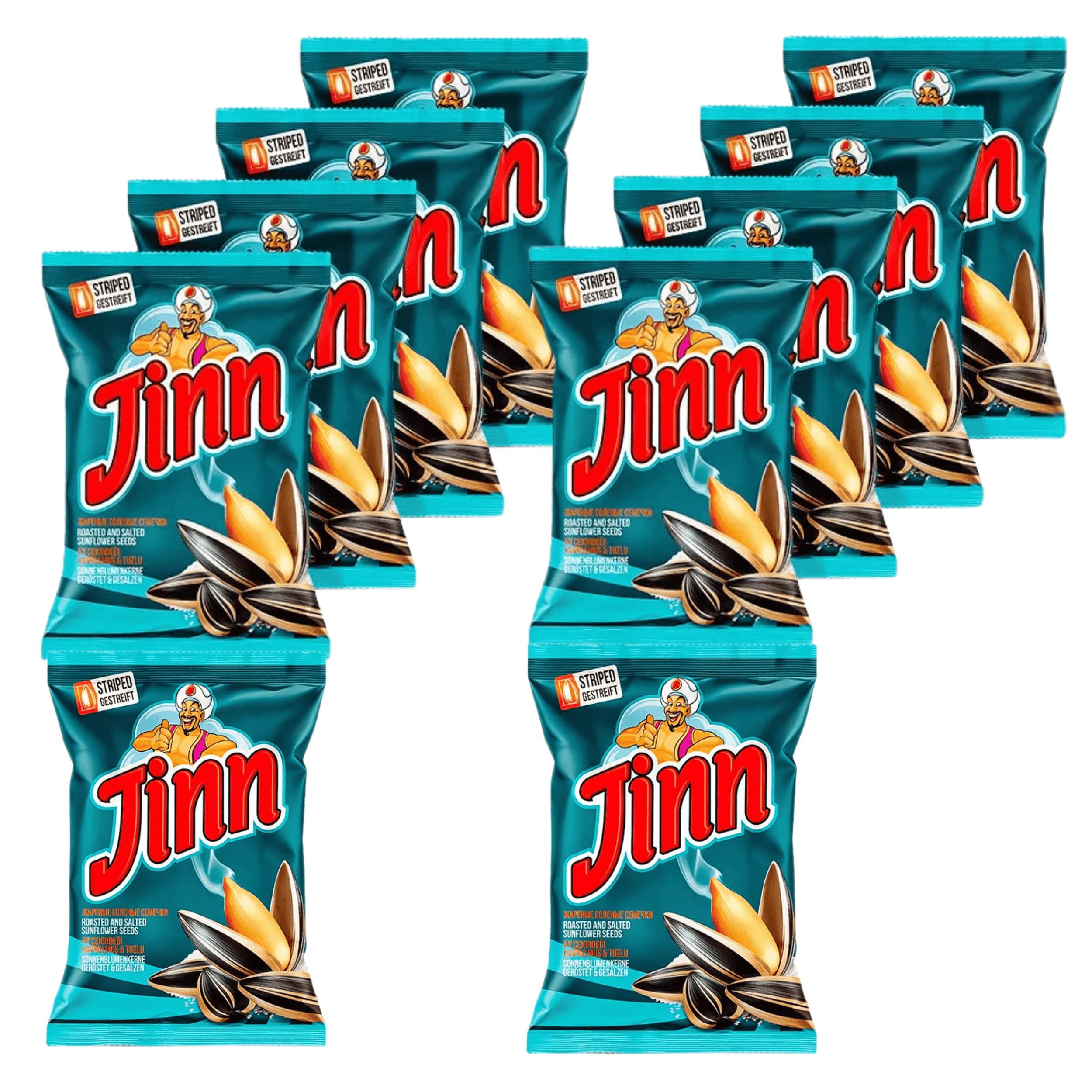 Jinn Geröstete Sonnenblumenkerne mit Schale 250g 10 Stück Gesalzen