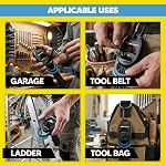 Porte-tiges zippées avec pince à carabines, tient jusqu'à 65 Tiees Zip: Les clips de conception à ressort sur n'importe quelle courroie ou échelle d'outils pour un accès manuel, construit pour la mécanique, bricolage & Électriciens