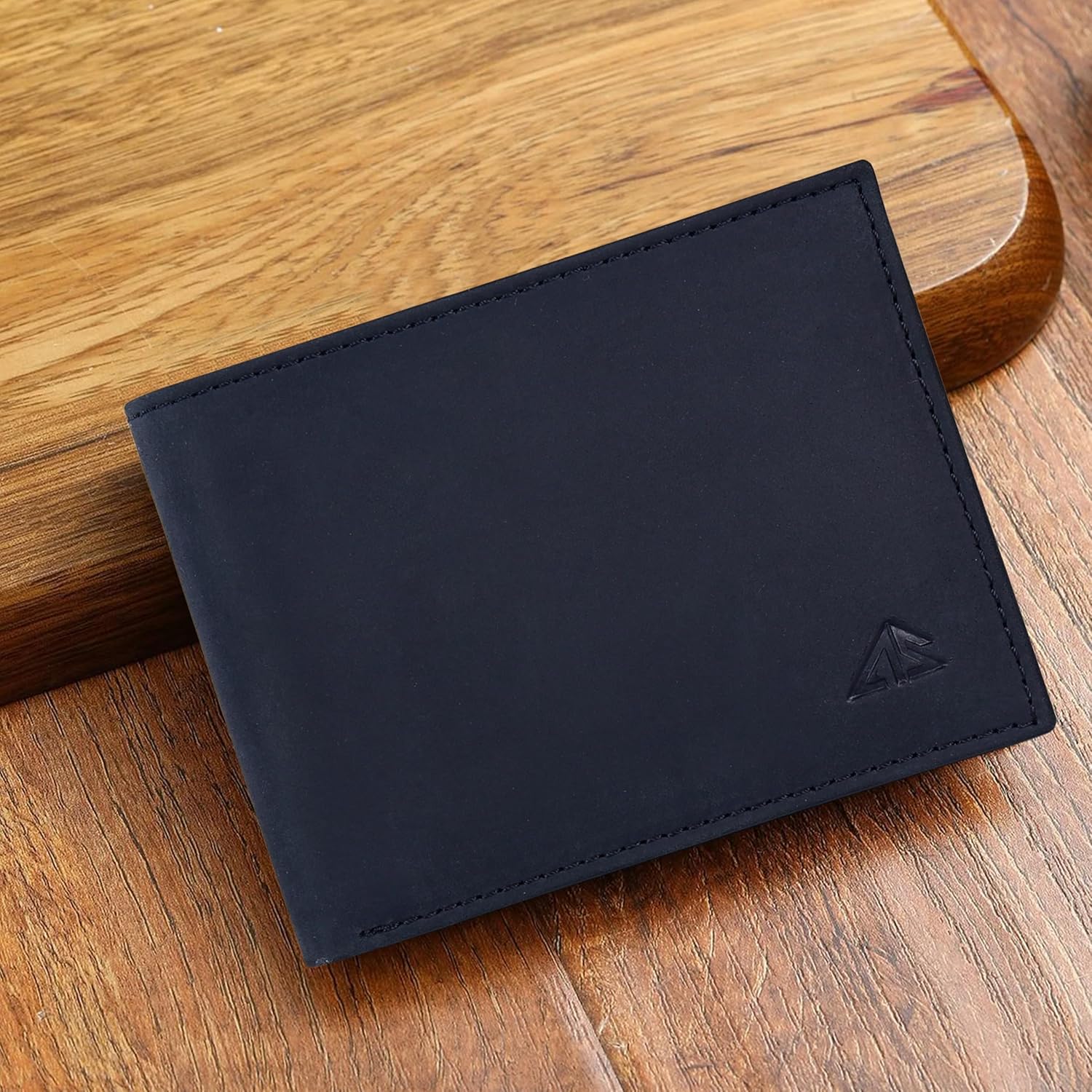 ASAD Leather Bifold Wallet for Men | Genuine Leather Slim Wallet with RFID Blocking | Double Stitched Durable Design with 2 Note Sections 6 Card Slots 2 Slip Pockets & ID Window | Crazy Horse Black - Image 9