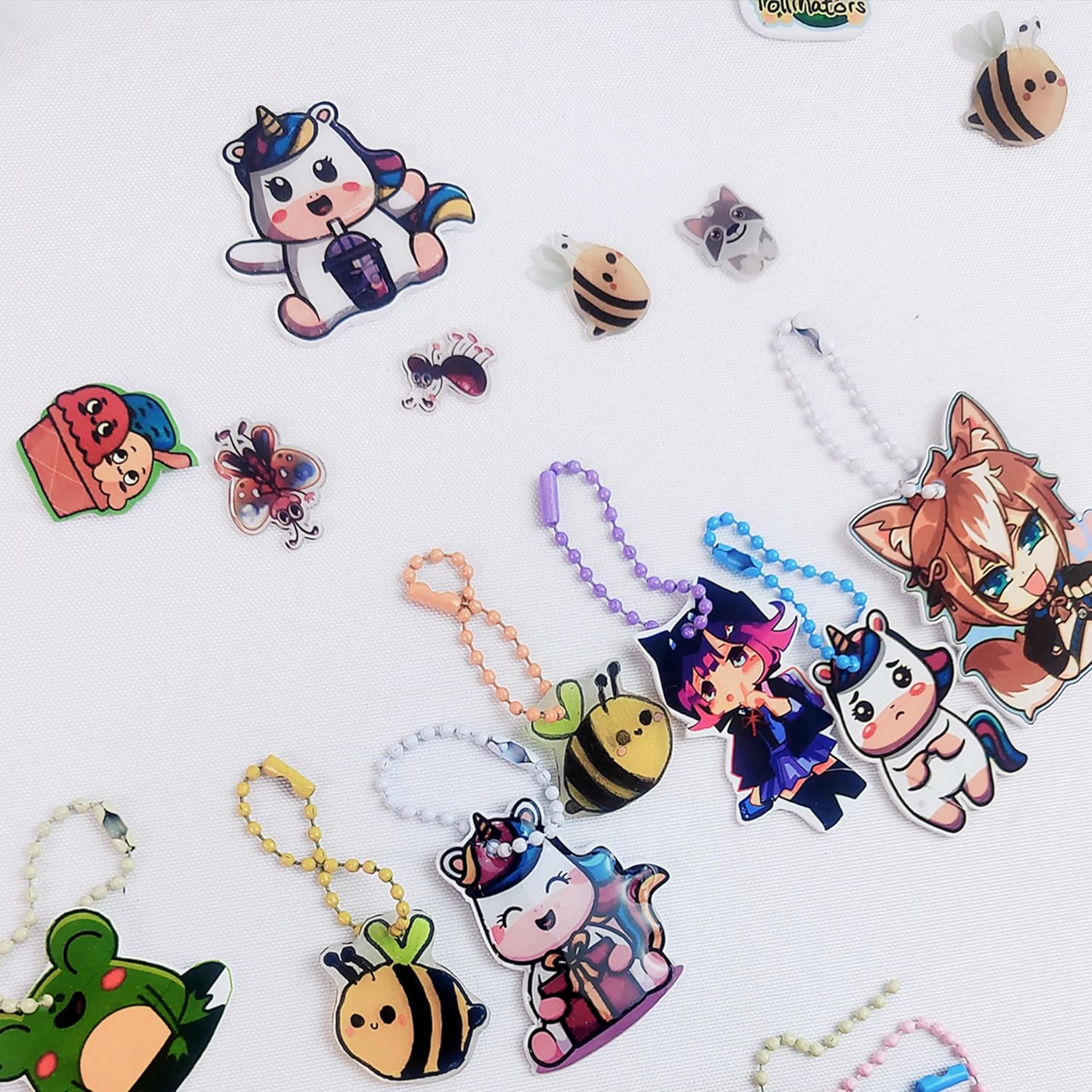 Bleidruck 50 Pieces Shrink Plastic Sheet Kit Include 30 Pieces 8x5.7 inch Shrink Plastic Sheets with 20 Pieces Ball Chains for DIY Creative Craft