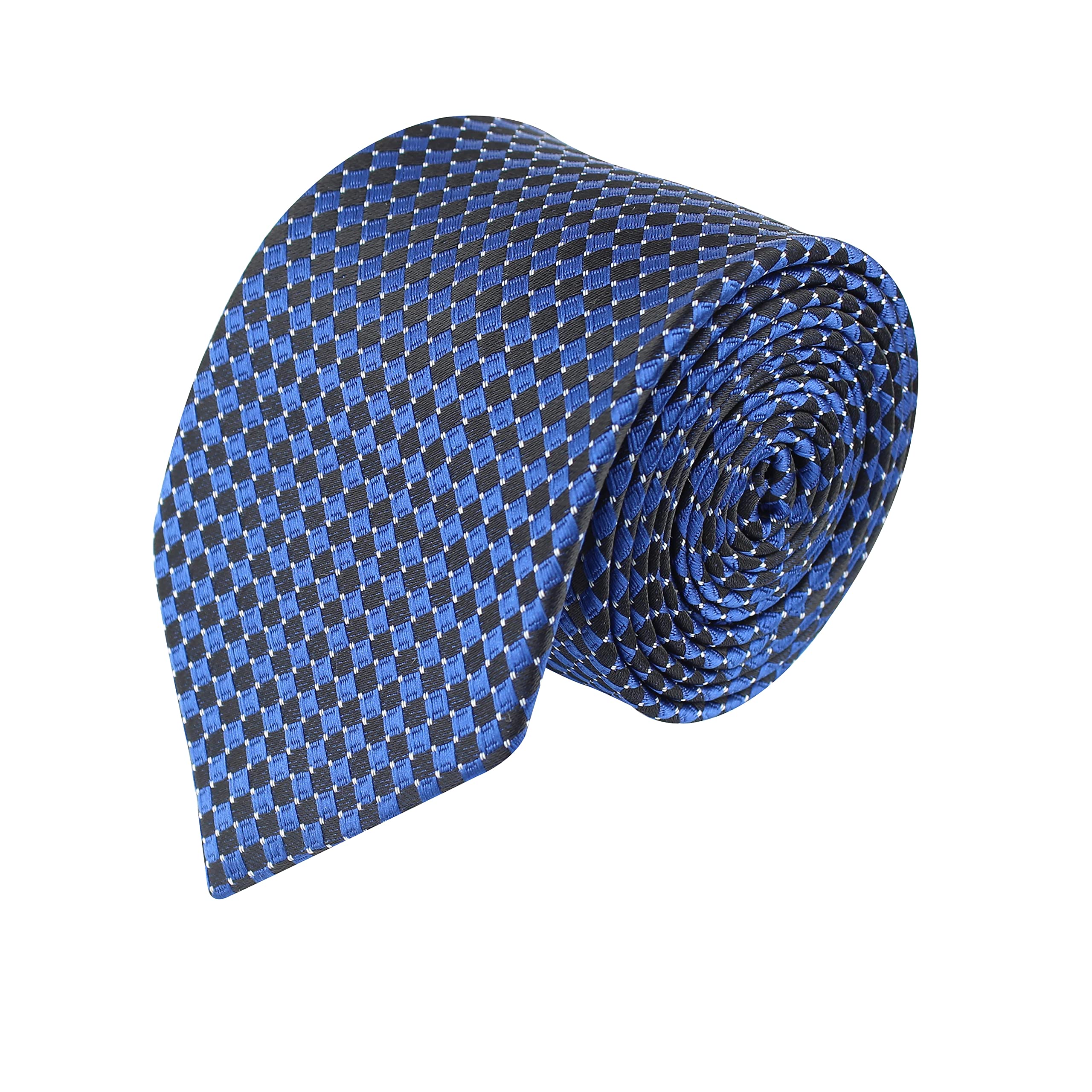 Kavove The Exotic Checkered Blue Necktie For Men