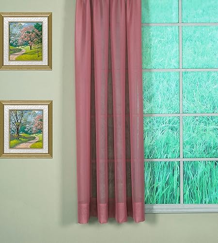 Vista 441 de Today's Curtain - Cortina Emelia de gasa original, panel de 84 pulgadas, negro, 60 pulgadas de ancho x 84 pulgadas de largo