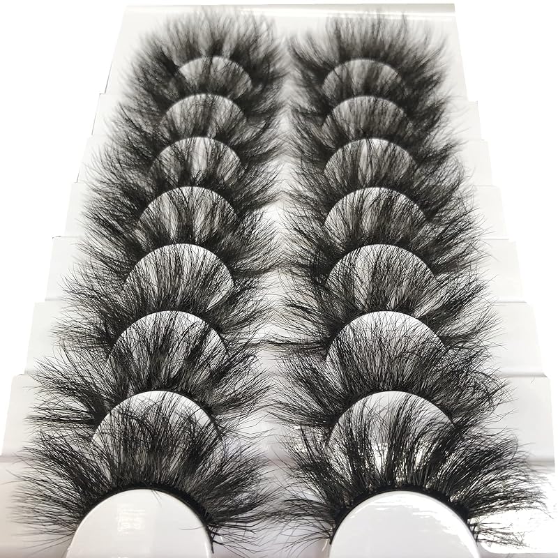 Cílios postiços Gmagictobo 20 mm com efeito 3D e volume, faixa de algodão, 8 pares
