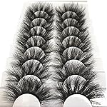 Gmagictobo False Eyelashes 20MM Lashes Dramatic 3D Faux Mink Lashes Wispy Eyelashes Long Thick Volume 8 Pairs Soft Handmade Strip Eye Lashes Pack
