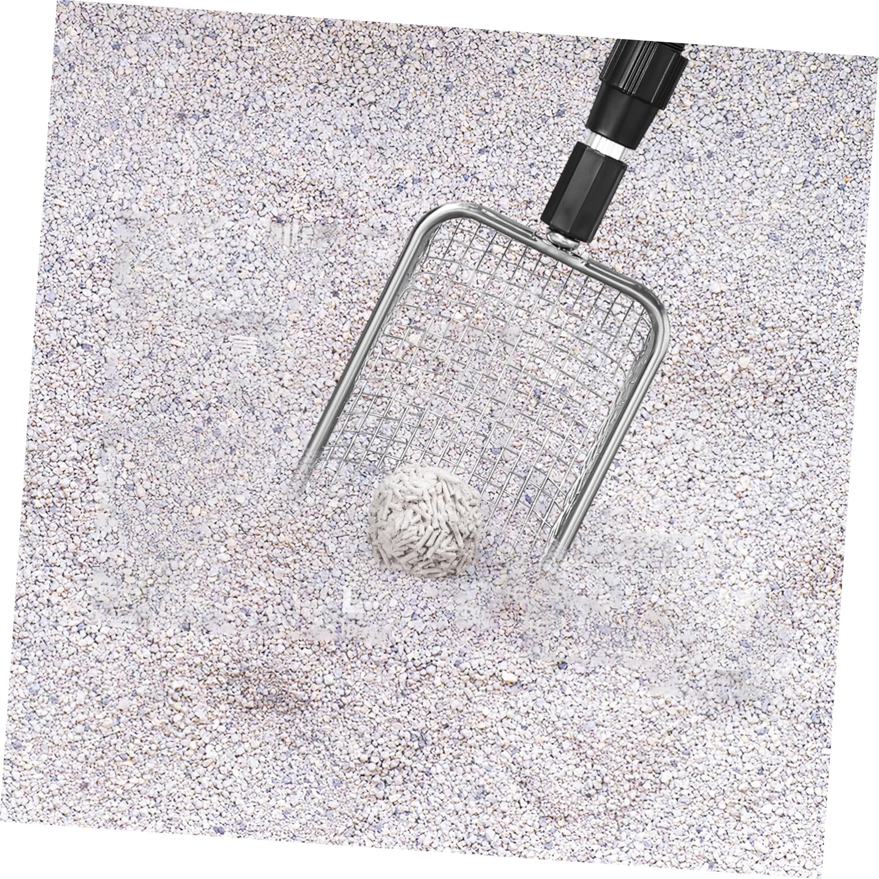 TOYANDONA 2 Pièces Pelle à Litière pour Chat Acier Inoxydable Lot Poignée Tamis à Litière Durable Nettoyage Pratique et Stockage Suspendu