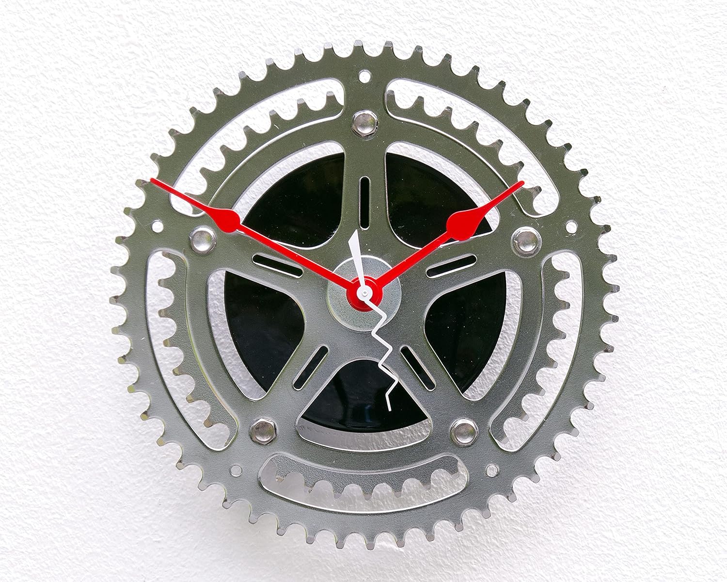 Recycled Bike Gear Clock, bike wall clock, industrial wall