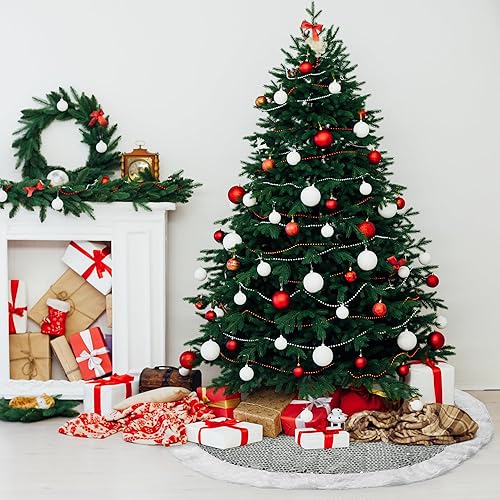 Vista 109 de Mr. Pen Christmas Tree Skirt - 48 inches, Faux Fur, White