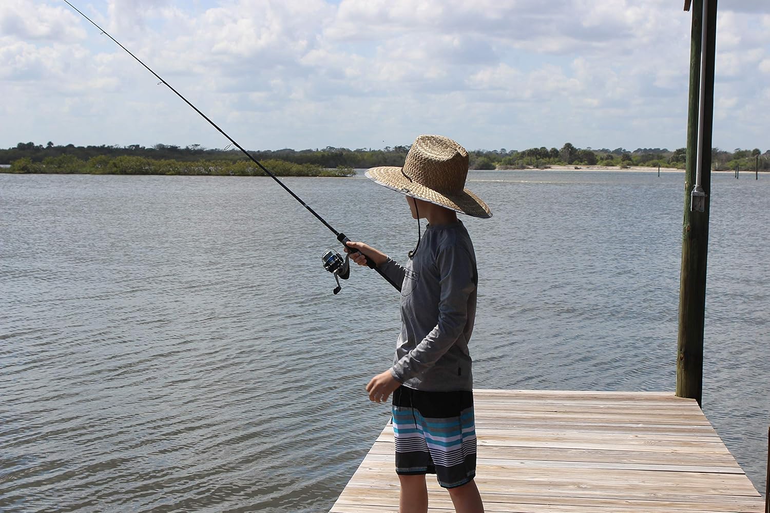 Fabric Pattern Print Straw Kids Girls Sunhat, Ages 3+, Lifeguard Hat, Beach, Swim, Fishing, Fits All, Malabar Hat