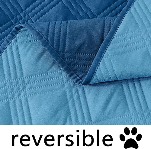 Miniatura 96 de hyha Manta de cama impermeable para perro, mantas suaves para mascotas, funda de sofá impermeable para perros, fundas reversibles lavables para