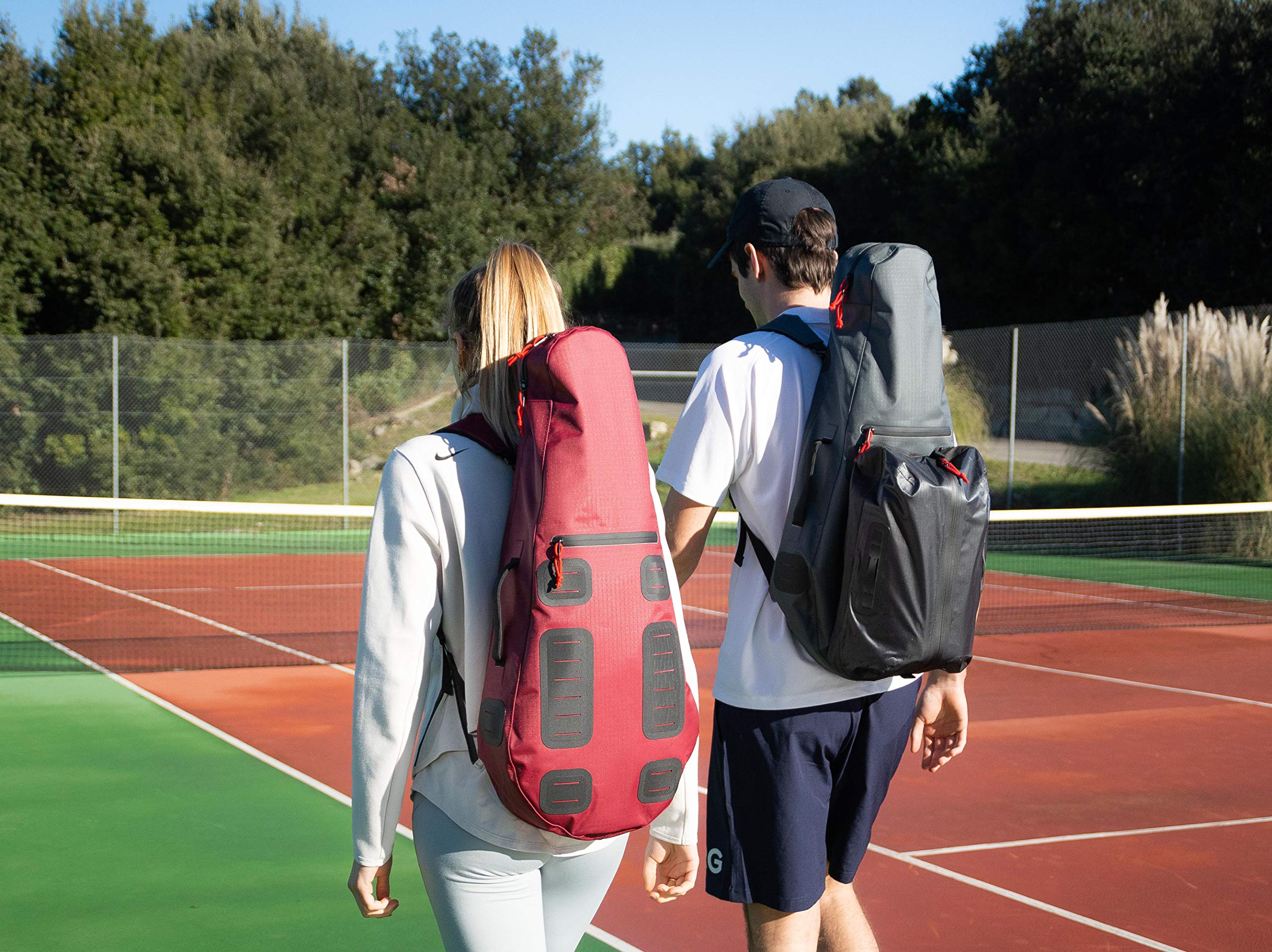 Sac à Dos SPORTARC Pour Raquettes De Tennis - Convertible Sac/portable, Compartiment Isotherme, 35L, Gris/bleu/violet - 2