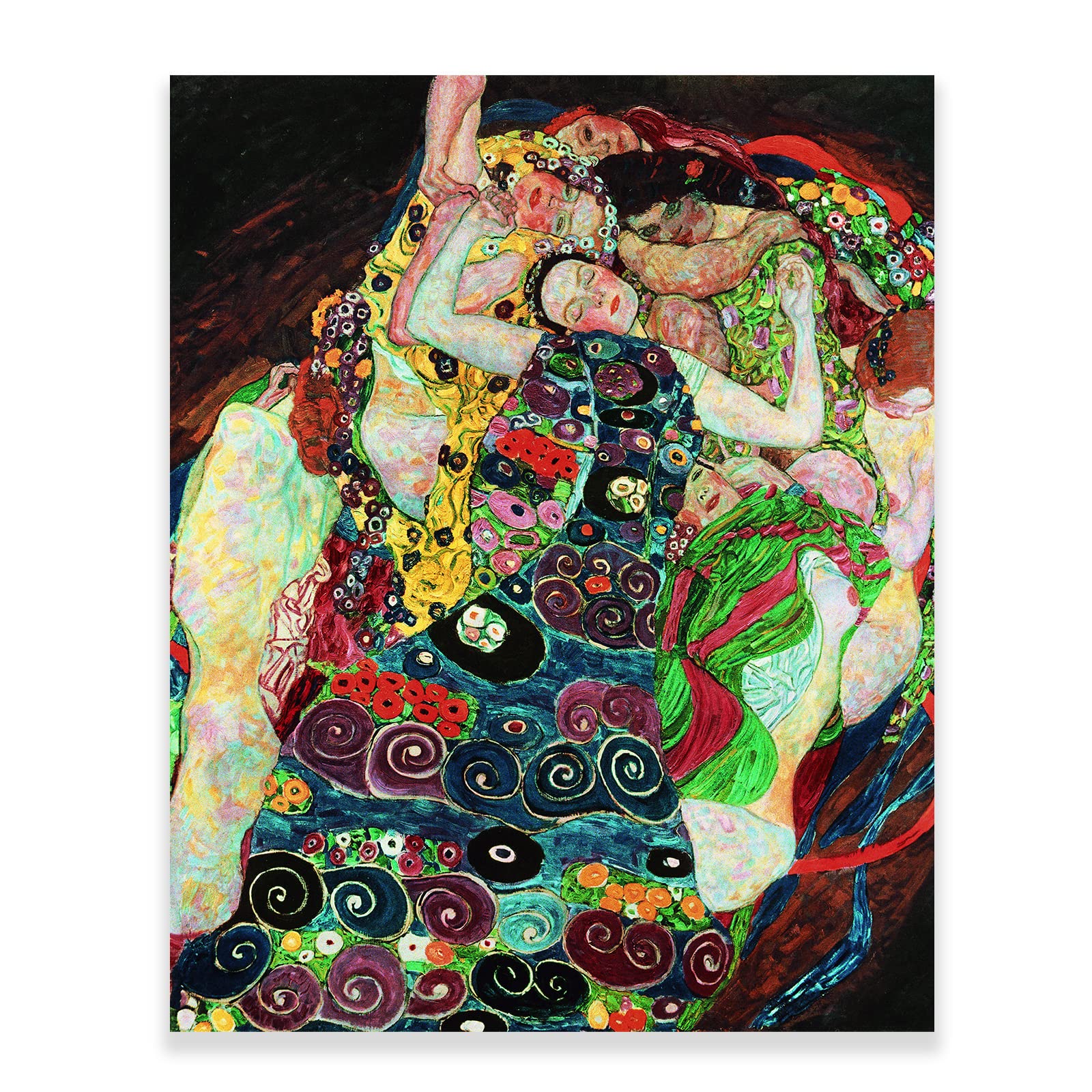 Gustav Klimt Wall Art - As Virgens (Mulheres Adormecidas) Pôster