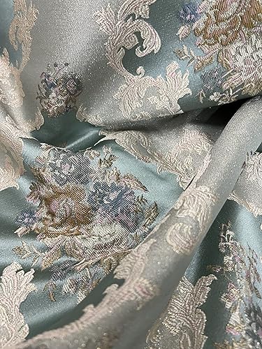 Miniatura 3 de Decora Furnishings The Yard - Lujoso diseño de damasco floral victoriano tejido jacquard tela pesada para tapicería, silla, tratamiento de ventanas,