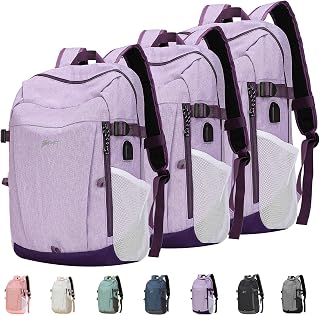 BESMART Travel Backpack for Women & Men, Lightweight Backpacks with USB Charging Port in 3 Size, TSA 13.5/15.6/17.3 inch Laptop Backpack, Casual Hiking Daypack for Camping Weekender Business Outdoor