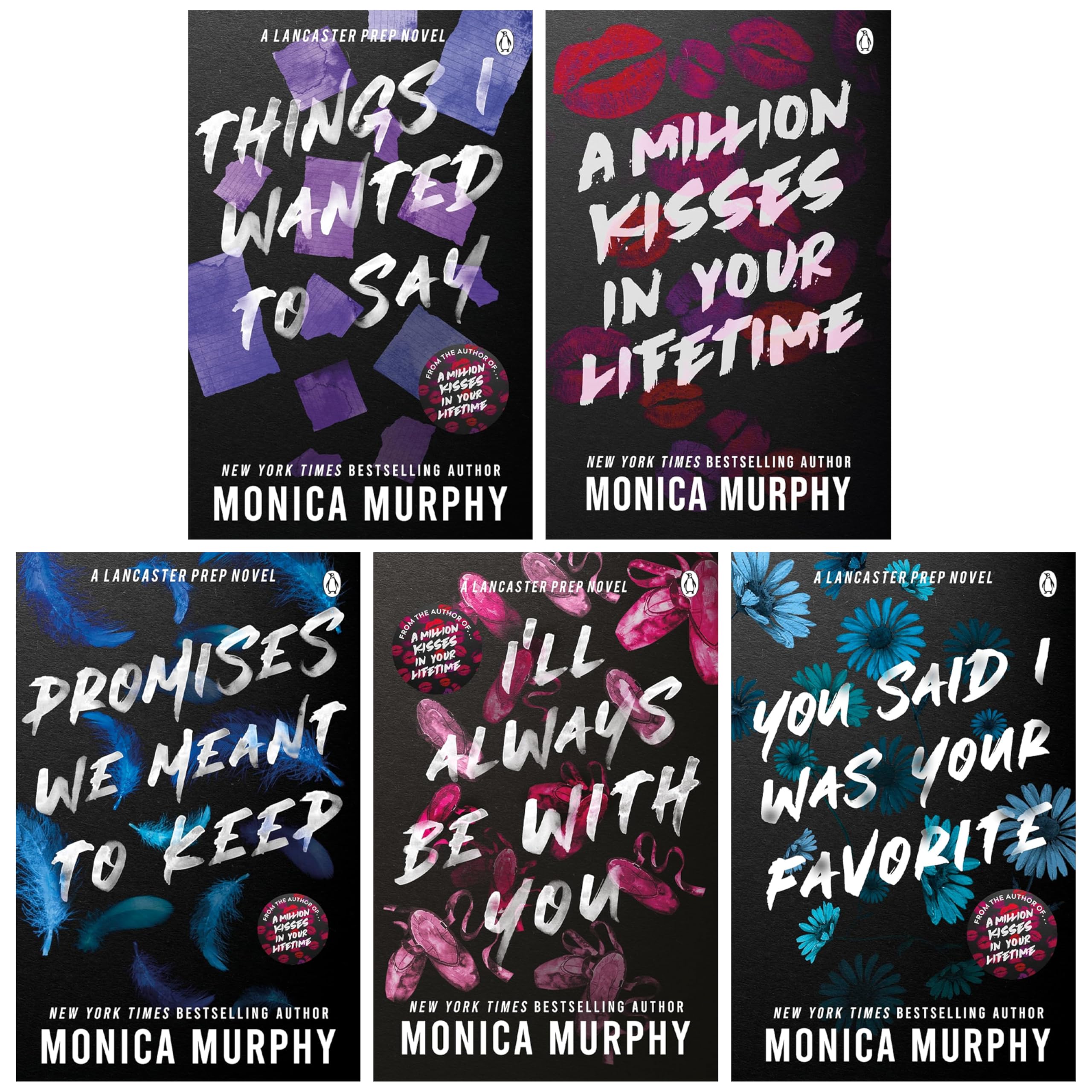 Lancaster Prep Series 5 Books Collection Set (I’ll Always Be With You, You Said I Was Your Favorite, Promises We Meant To Keep, Things I Wanted To Say & A Million Kisses In Your Lifetime)