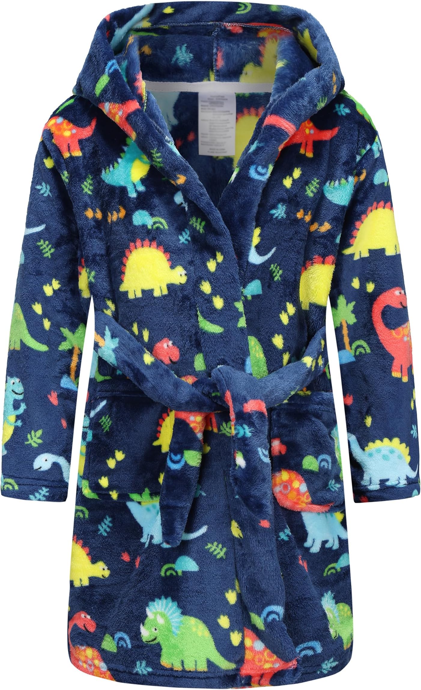 Boys Soft Fleece Robes Plush Hooded Bathrobes Sleepwear for Kids 1-16 Years