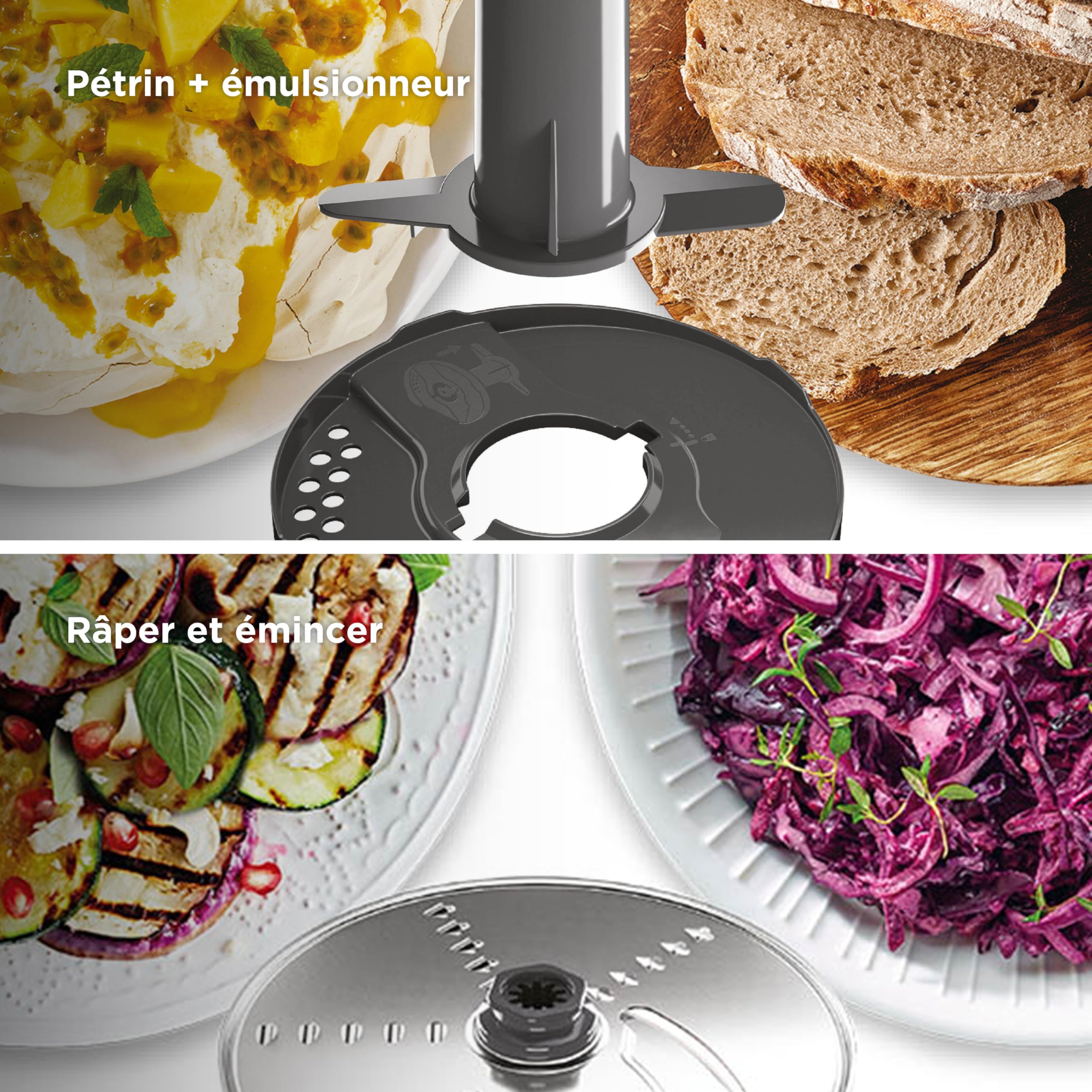 Kenwood MultiPro Express FDP65.820SI, Robot de Cuisine Multifonction avec Large Gamme d'Accessoires, Bol d'une Capacité de 3 L, 2 Vitesses Plus Pulse, 1000W, Argent