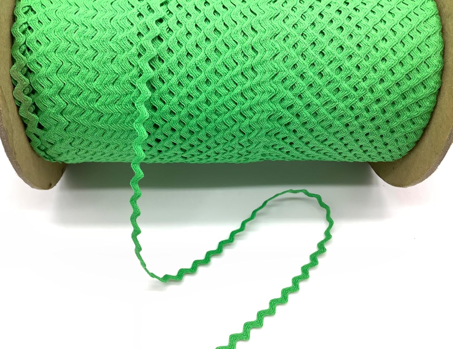 Grass Green 1/4" (6mm) Baby RIC Rac Trim – 25 Yards – 100% Cotton, Colorfast – Sewing & Craft Trim, Vintage Cotton