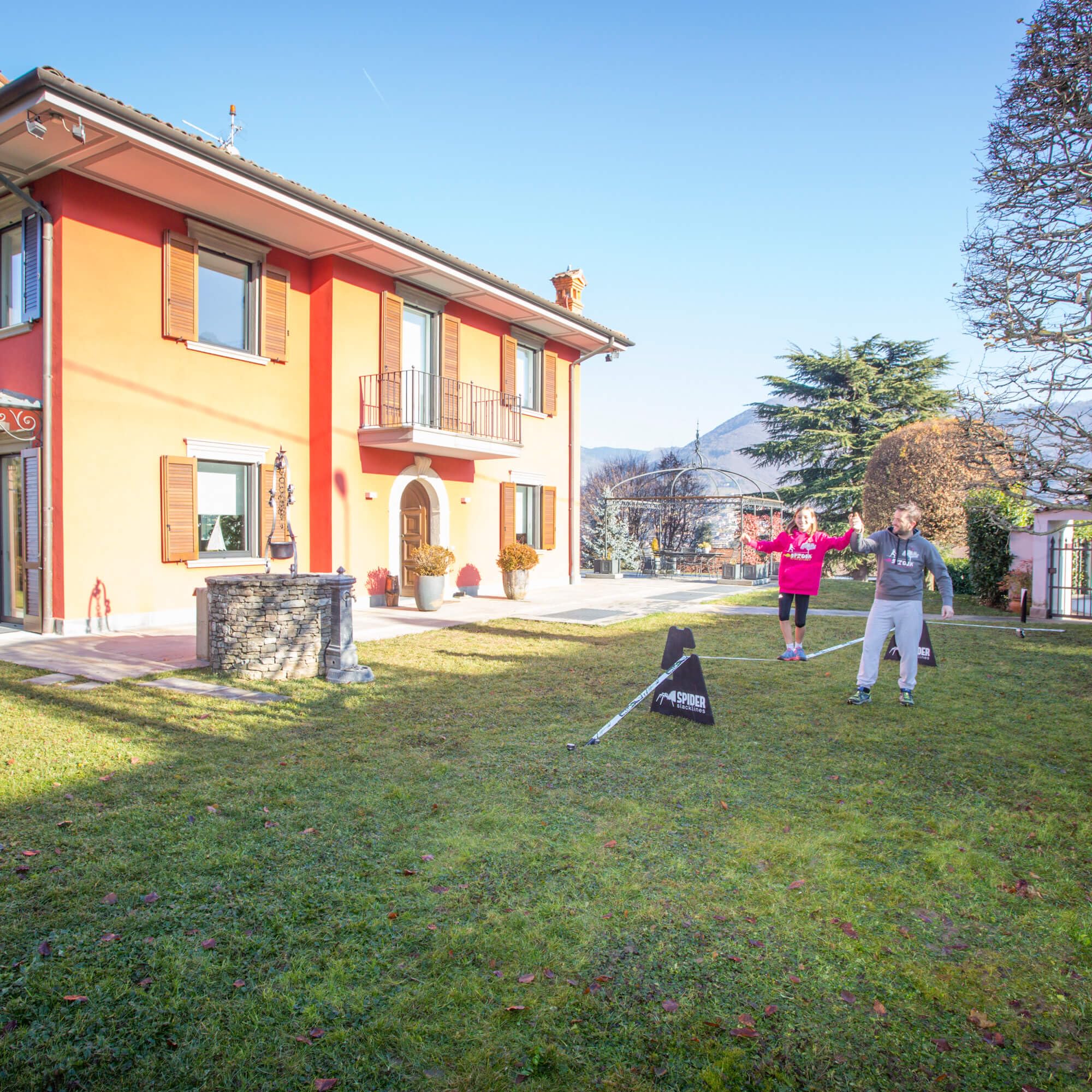 3 Height Stand Slackline - DREI Höheneinstellungen 30 or 50 or 70 cm - Slackline Zubehör, Boden - Made in Italien