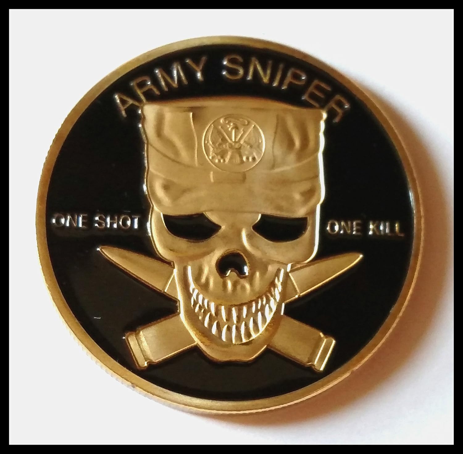 Army Sniper One Shot One Kill Military Challenge Coin