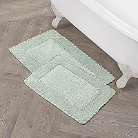 Vista 33 de Laura Ashley Ruffle tapete para baño de algodón de 17 x 24 pulgadas