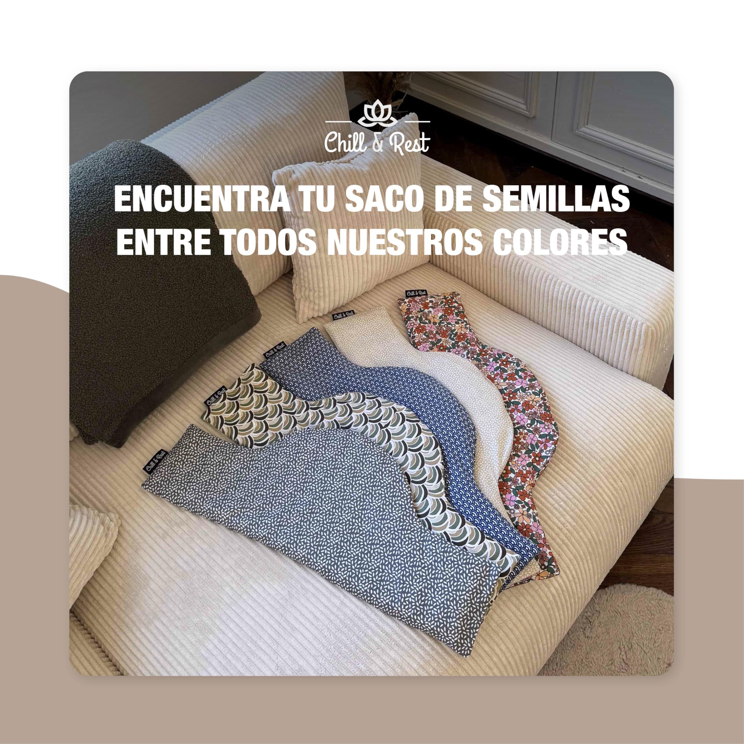 Saco de semillas para microondas Chill&Rest Naturelle Beige