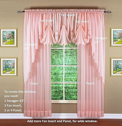 Vista 595 de Today's Curtain - Cortina Emelia de gasa original, panel de 84 pulgadas, negro, 60 pulgadas de ancho x 84 pulgadas de largo