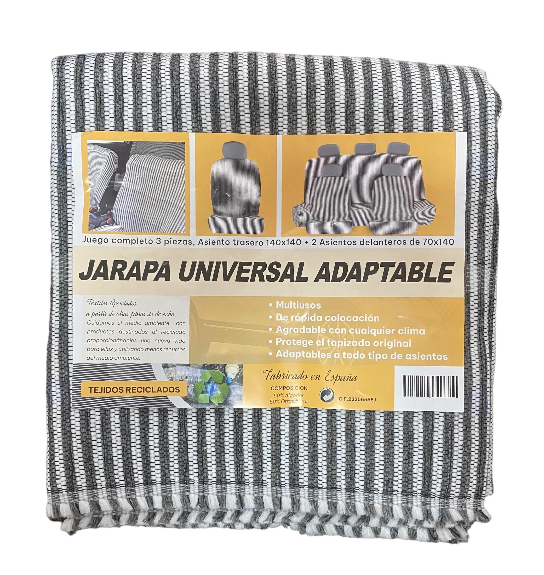Jarapas para Coches 3 Piezas Funda automóvil Asiento Harapas Juego Cubreasientos Universal