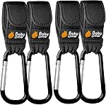 Crochets pour poussette Baby Uma pour suspendre des sacs (paquet de 2) - Clips de caddy universels pour poussette, capacité de 5 kg par clip, grand mousqueton, essentiels de voyage pour bébé, essentiels pour nouvelles mamans, accessoires pour fauteuil roulant