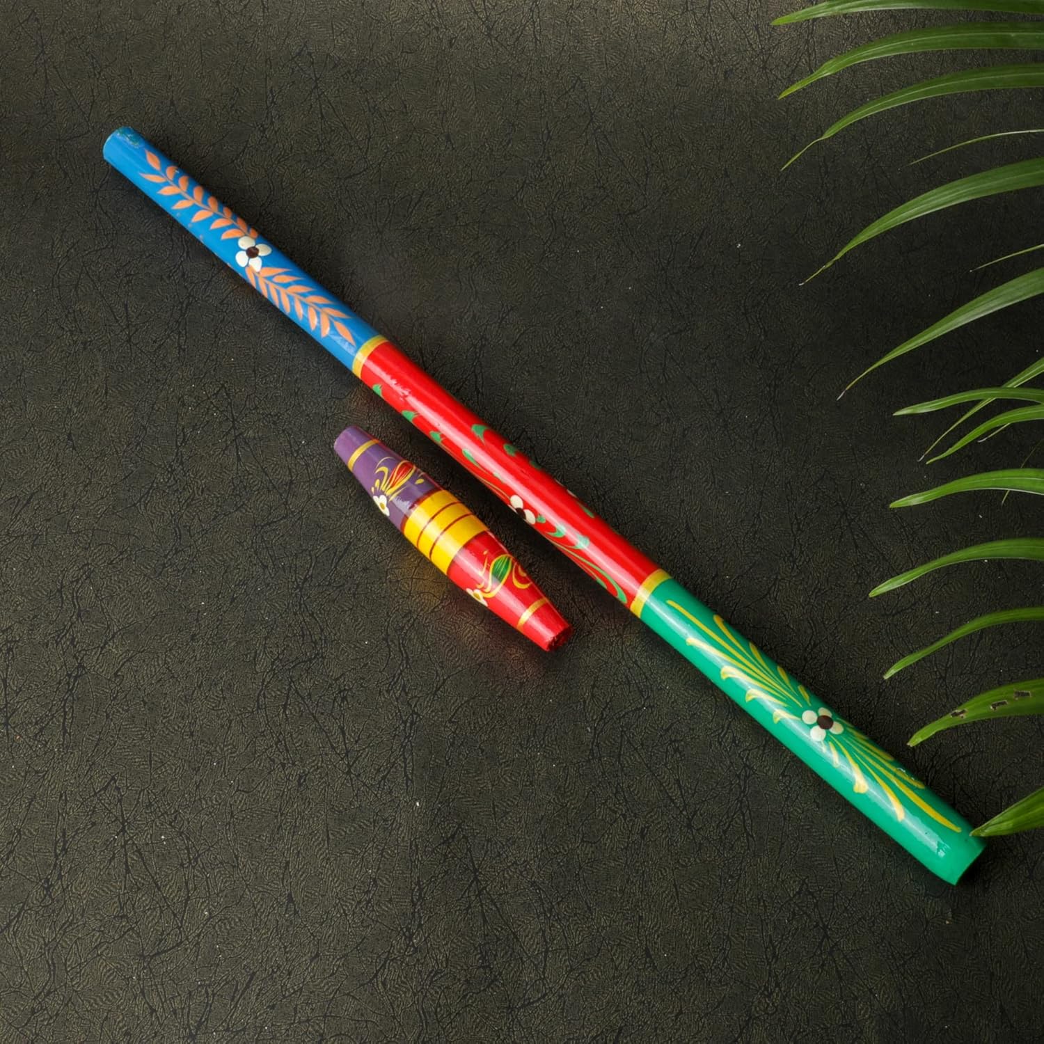 Desi Favors Traditional Gilli Danda Game Kit- Multicolor Indian Outdoor Game Set